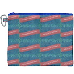 Valentine Day Pattern Canvas Cosmetic Bag (xxxl) by dflcprints