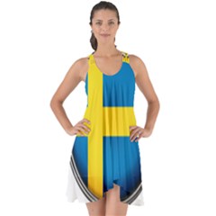 Sweden Flag Country Countries Show Some Back Chiffon Dress by Nexatart