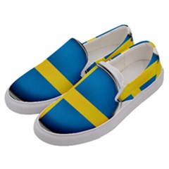 Sweden Flag Country Countries Men s Canvas Slip Ons by Nexatart