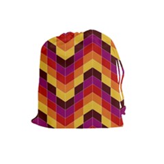 Geometric Pattern Triangle Drawstring Pouches (large)  by Nexatart