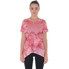 Heart Love Friendly Pattern Cut Out Side Drop Tee by Nexatart