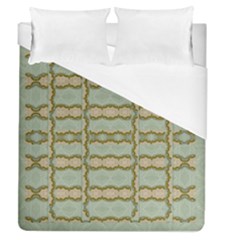 Celtic Wood Knots In Decorative Gold Duvet Cover (queen Size) by pepitasart