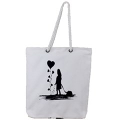 Sowing Love Concept Illustration Small Full Print Rope Handle Tote (large) by dflcprints