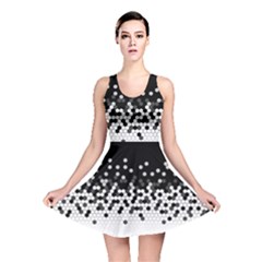 Flat Tech Camouflage Black And White Reversible Skater Dress by jumpercat