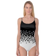 Flat Tech Camouflage Black And White Camisole Leotard  by jumpercat