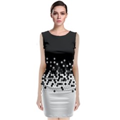 Flat Tech Camouflage Black And White Classic Sleeveless Midi Dress by jumpercat