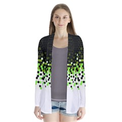 Flat Tech Camouflage Reverse Green Drape Collar Cardigan by jumpercat