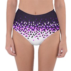 Flat Tech Camouflage Reverse Purple Reversible High-waist Bikini Bottoms by jumpercat