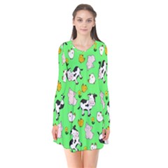 The Farm Pattern Flare Dress by Valentinaart