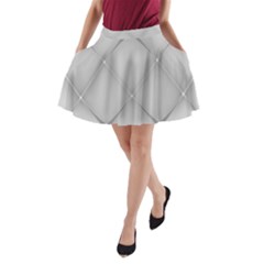 Background Light Glow White Grey A-line Pocket Skirt by Nexatart