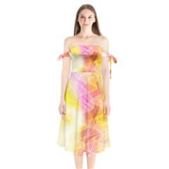 Background Art Abstract Watercolor Shoulder Tie Bardot Midi Dress by Nexatart