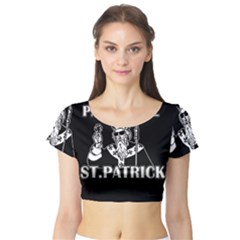  St  Patricks Day  Short Sleeve Crop Top by Valentinaart