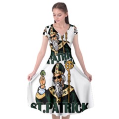  St  Patricks Day  Cap Sleeve Wrap Front Dress by Valentinaart