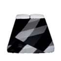 Black And White Grunge Striped Pattern Fitted Sheet (Full/ Double Size) View1