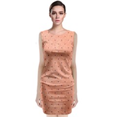 Dot Peach Classic Sleeveless Midi Dress by snowwhitegirl