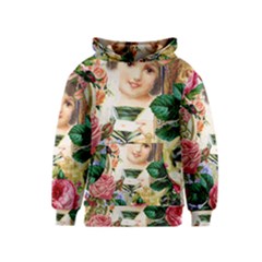 Little Girl Victorian Collage Kids  Pullover Hoodie by snowwhitegirl