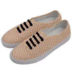 Orange Chevron Men s Classic Low Top Sneakers by snowwhitegirl