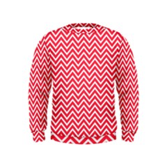 Red Chevron Kids  Sweatshirt by snowwhitegirl