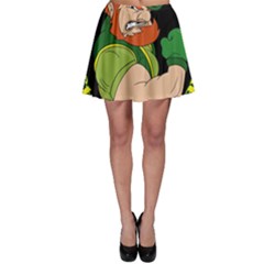 St  Patricks Day Skater Skirt by Valentinaart