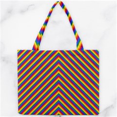 Gay Pride Flag Rainbow Chevron Stripe Mini Tote Bag by PodArtist