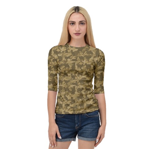 Operation Desert Cat Camouflage Catmouflage Quarter Sleeve Raglan Tee by PodArtist