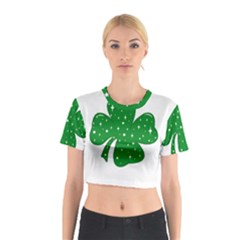 Sparkly Clover Cotton Crop Top by Valentinaart