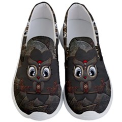 Wonderful Cute  Steampunk Owl Men s Lightweight Slip Ons by FantasyWorld7