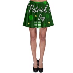 St Patricks Leprechaun Skater Skirt by Valentinaart