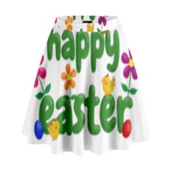 Happy Easter High Waist Skirt by Valentinaart