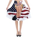 Trump Usa Flag Flared Midi Skirt View1