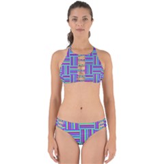 Geometric Textile Texture Surface Perfectly Cut Out Bikini Set by Nexatart