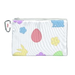 Easter Patches  Canvas Cosmetic Bag (large) by Valentinaart