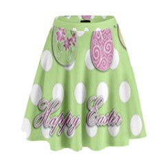 Easter Eggs High Waist Skirt by Valentinaart