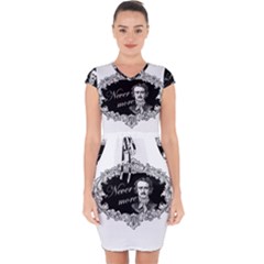 Edgar Allan Poe  - Never More Capsleeve Drawstring Dress  by Valentinaart