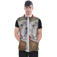 Dog Portrait Men s Puffer Vest by redmaidenart