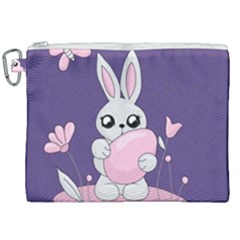 Easter Bunny  Canvas Cosmetic Bag (xxl) by Valentinaart