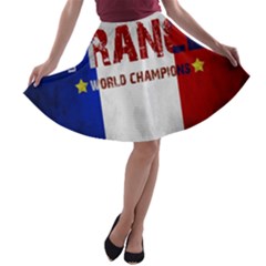 Football World Cup A-line Skater Skirt by Valentinaart