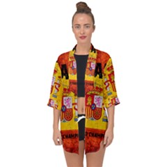 Football World Cup Open Front Chiffon Kimono by Valentinaart