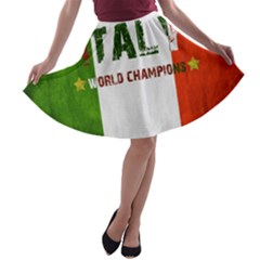 Football World Cup A-line Skater Skirt by Valentinaart