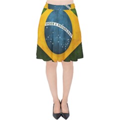 Football World Cup Velvet High Waist Skirt by Valentinaart