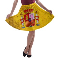 Football World Cup A-line Skater Skirt by Valentinaart