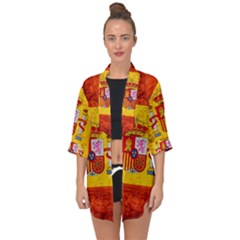 Football World Cup Open Front Chiffon Kimono by Valentinaart