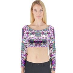 Alien Sweet As Candy Long Sleeve Crop Top by pepitasart