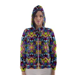 Pattern-12 Hooded Wind Breaker (women) by ArtworkByPatrick