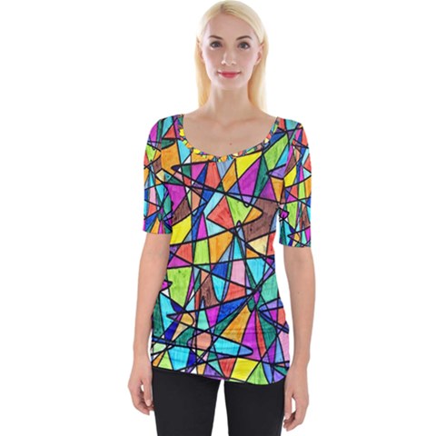 Pattern-13 Wide Neckline Tee by ArtworkByPatrick