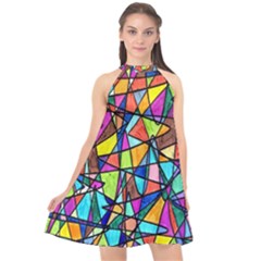 Pattern-13 Halter Neckline Chiffon Dress  by ArtworkByPatrick