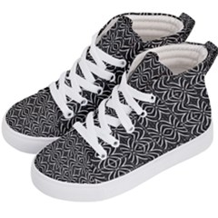 Black And White Tribal Print Kid s Hi-top Skate Sneakers by dflcprints