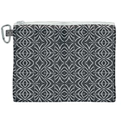 Black And White Tribal Print Canvas Cosmetic Bag (xxl) by dflcprints