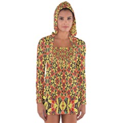 Pattern-25 Long Sleeve Hooded T-shirt by ArtworkByPatrick