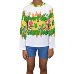 Earth Day Kids  Long Sleeve Swimwear by Valentinaart